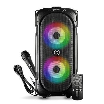 pTron Fusion 40W Karaoke Bluetooth Party Speaker with 3M Wired Microphone