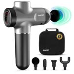 beatXP Flash Massage Gun, Body Massager | Touch Button - Percussion Gun Back Massager for Women & Men with Brushless Motor, Case (4000 mAH Battery) & up to 18 Months Warranty (Metallic Silver)