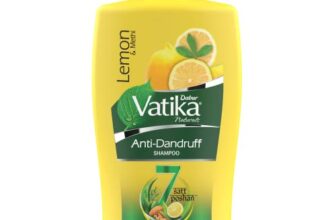 Dabur Vatika Lemon Anti-Dandruff Shampoo - 1L | Reduces Dandruff from 1st wash | Moisturises Scalp | Provides Gentle Cleansing, Conditioning & Nourishment to Hair