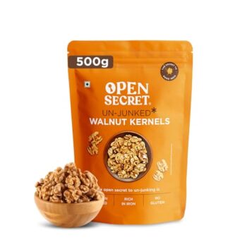 Open Secret Walnut Kernels 500g | Premium California Akrot Giri | High Protein & Iron | Fresh Whole Walnuts