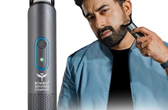 Bombay Shaving Company Trimmer Men, USB 2X Fast Charging Dock, 2 Yr warranty, 90Min runtime, Hair Trimmer, Shaving Machine, Beard, T Blades, 2X Fast Charging, USB Pod & Stand, Waterproof (Grey)