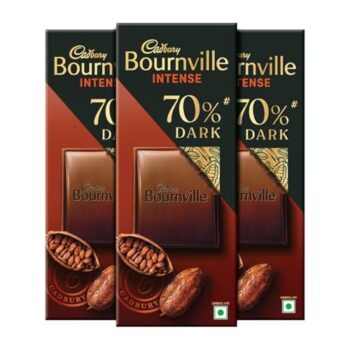 Cadbury Bournville Rich Cocoa 70% Dark Chocolate Bar, 80 g (Pack of 3)