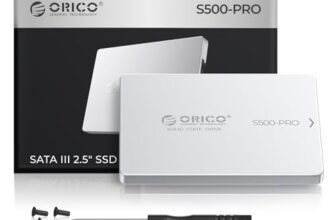 ORICO 512GB SATA SSD 2.5 Inch Internal Solid State Drive with Aluminum Alloy Shell, Read Speed up to 450MB/s, SATA III 6Gbps for Desktop Laptop NAS DIY External Drive - S500PRO