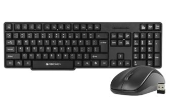 Zebronics Zeb-Companion 107 USB Wireless Keyboard and Mouse Set with Nano Receiver (Black)