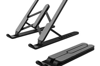 Zebronics-NS1000 Laptop Stand Featuring Foldable Design, Anti-Slip Silicone Rubber Pads, Supports Maximum of 5kgs Weight, 6 Adjustable Levels.