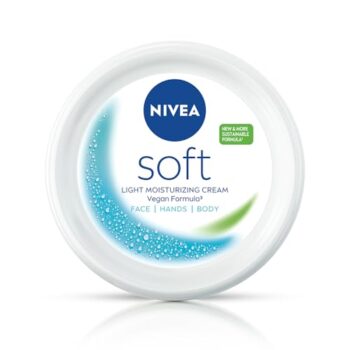 NIVEA Soft Light Moisturizer, 300 ml | Instant Hydration with Vitamin E & Jojoba Oil | Non-Greasy Cream for Face, Body and Hands | For Smooth, Healthy Skin